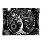 Tree Of Life (Silver) Sun Moon Mandala Tapestry W:1300 x L:1500mm